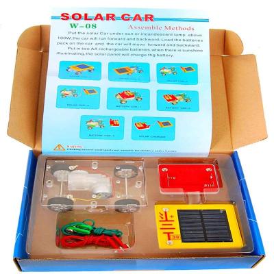 China Brain Game Creative DIY Assembly Electronic Circuit Educational Toys Blow Back Solar Car Educational Toys for sale