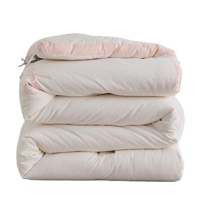 China Viable Wholesale Hotel Customized Hot Sale Bed Quilt King Size Soft White Polyester Blend Comforter Quilted Comforters Luxury Quilted Comforter for sale