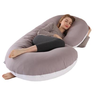 China Anti-Static Comfort 100%Cotton Maternity Body Pillow Creates Cushion For Pregnant C Shaped Pillow With Body for sale