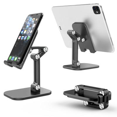 China Angle Foldable Universal Adjustable Foldable Mobile Phone Stand Aluminum Alloy Tablet Mobile Phone Holder Desk Stand for sale