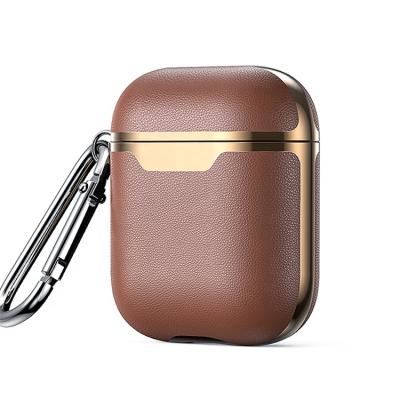 China Free Sample Full Protection 360 Popular Wireless Earphone Case Headphone Carrying Case Leather Cover For Airpod Leather Case for sale