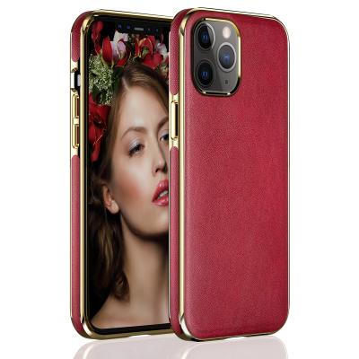 China High Quality Luxury PU Leather Cell Phone Leather Case Cover For iPhone 12 Pro Max Case Phone Cover For Girl Lady for sale