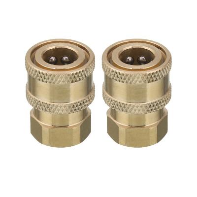 China Factory 1/4 Inch Quick Couplers Garden Hose Thread Pressure Joint Solid Brass Adapter for sale