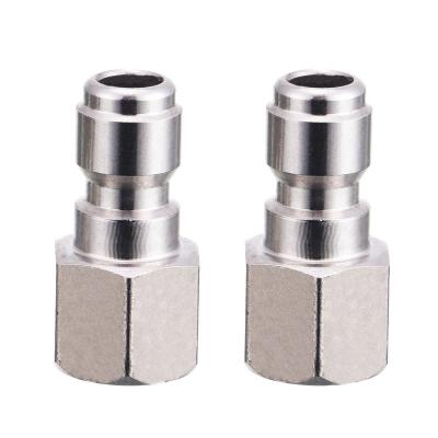 China Factory Pressure Joint Couplers Stainless Steel 3/8 Adapter Quick Connect Plug 1/4