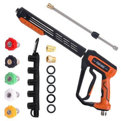 China Use Pressure Washer Gun Kit With Extension Wand 4000psi High Pressure Car Wash Cleaning Kit for sale