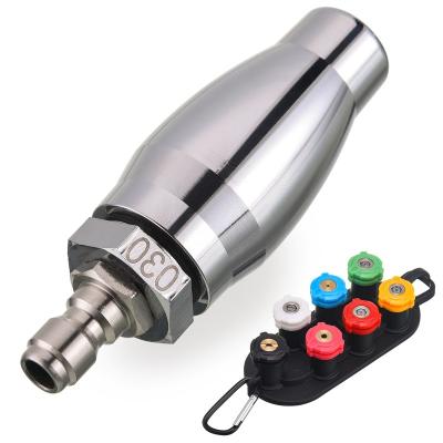 China Building Material Stores High Pressure Spray Turbo Nozzles Rotating Stainless Steel Turbo Jet Nozzle With 1/4