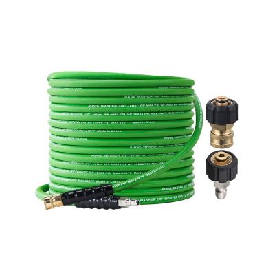 China Universal Bend Heavy Duty Garden Hose 50ft Power Joint Hose With M22 14mm Fittings for sale