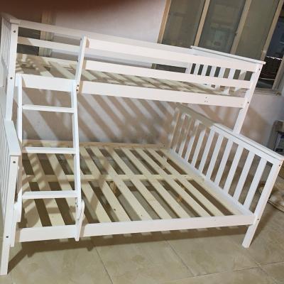 China Natural Traditional Popular Pine Bunk Bed and White Brown for sale