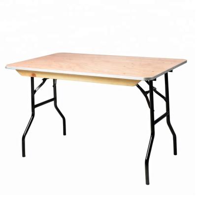 China Event Equipment Event Folding Table Plywood Top and Plastic Top with Steel Leg for Rental Party for sale