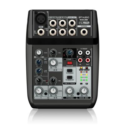 China 5-Input 2-Bus Premium Mixer with Mic Preamps and EQs and USB/Audio British Interface 502USB Compressors for sale