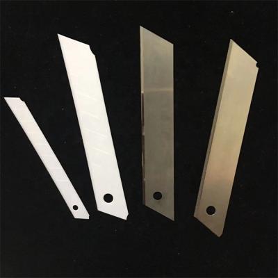 China Fiber And Textile Cutting 30 Degree Steel Blades 18mm Cutter Blade Snap Off Utility Knife Blade for sale