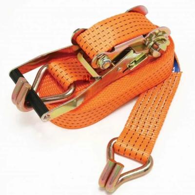 China Netting Cargo Lashing Strap 5T 10m Ratchet Link Down Cargo Check Ratchet Strap for sale