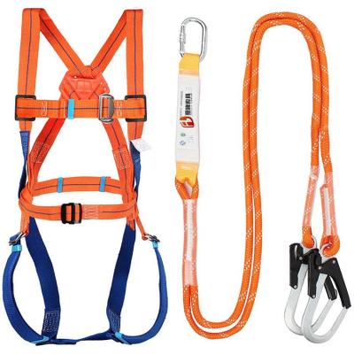 China Rope Access / Rescue Full Body Safety Harness Cheap Price With Double Hook Lanyard for sale