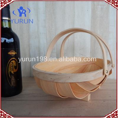 China China Wine Wooden Basket Handmade Weaving Wooden Trug for sale