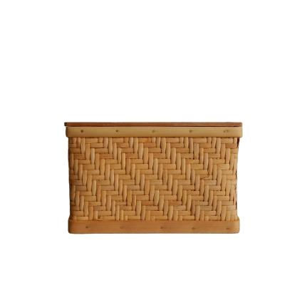 China Viable Wholesale Wooden Chip Storage Basket Fabric Basket for sale