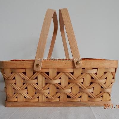 China New Arrival 2018 Viable Chip Hanging Storage Decorative Weaving Wooden Baskets for sale