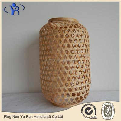 China China Folk Art Decorative Woven Pendant Lamp Bamboo Lampshade for sale