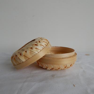 China Sustainable Natural Woven Bamboo Storage Basket For Gift for sale