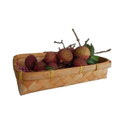 China Sustainable Universal Hand & Storage Woven Bamboo Fruit Basket for sale