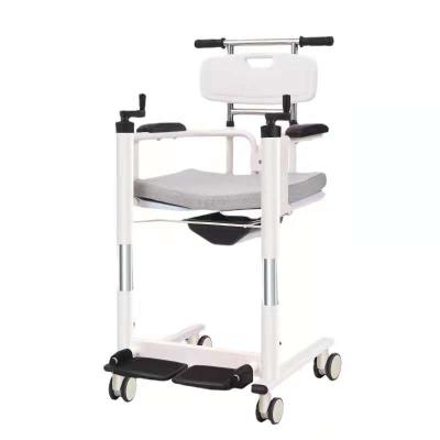 China 2022 New Rehabilitation Center Lift Height-Adjustable Paralyzed Patient Patient Chair With Toilet Bathing Manual Bath Chair Lift Wheelchair for sale