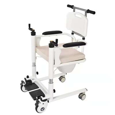 China Household High Quality Manual Patient Transfer Lift Chair Wheelchair Elderly And Disabled With Toilet for sale