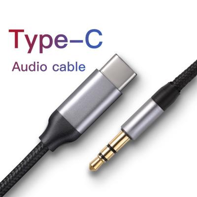 China ROHS anti winding Braid USB Type C  To AUX 3.5mm Audio Cable for sale