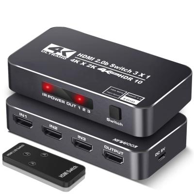 China HDR 3 Ports 18Gbps 4K 60Hz HDMI Switch Box for sale