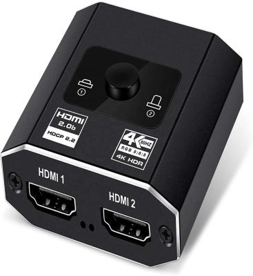 China Two In One Out 2.0 HDMI Switch Box 4K HD Signal Switching With AB 60hz HDCP2.2 for sale