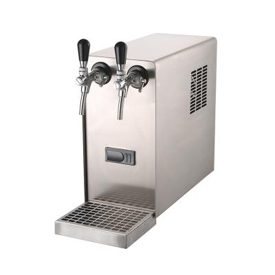 China 304 stainless steel beer dispenser machine dry contact beer cooling system beer cooler with 2 tap dispenser for sale