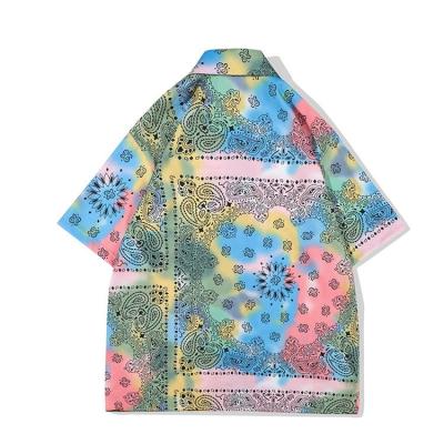 China Summer Anti-pilling Color Block Bandana Shirts Unisex Women Wholesale for sale