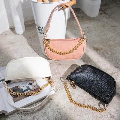 China Fashion New Arrival Armpit Crocodile Pattern Armpit Ladies Shoulder Cross - Body Women's Mini Handbags Lady Handbags for sale