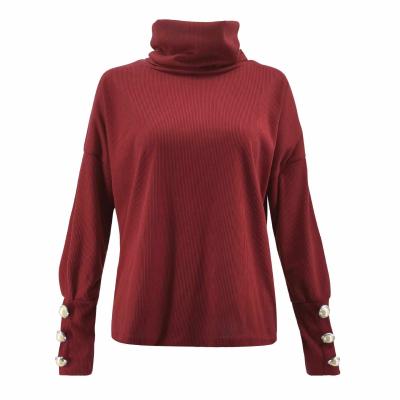 China Other Custom Wholesale Knit Red Women Long Sleeve Sweater for sale