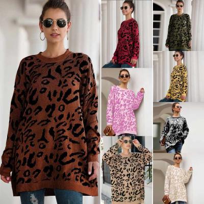 China Other Europe And United States Christmas Autumn And Winter New Sets Of Leopard Printed Women Sweater For Christmas for sale