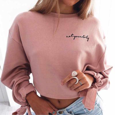 China Women's Love Mzl Harajuku Short Top Autumn Breathable Short Hoodie Sweatshirt Pullover Embroidered Letter Loose Pullover for sale