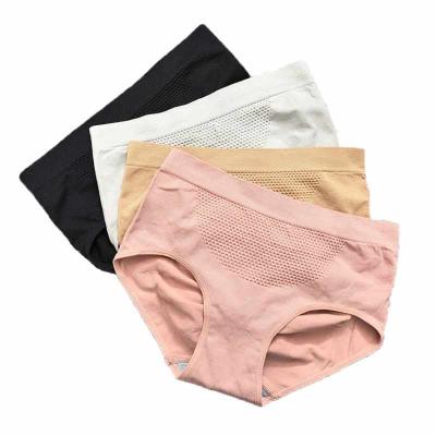 China Mzl Love New Waist Japanese Underwear Women's Breathable 3d Honeycomb Massage Hot Women's Briefs Cotton Crotch Pants for sale