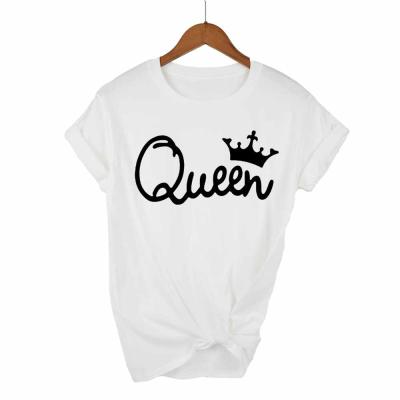 China Breathable Mzl Queen Of Love Letter Printed Round Neck Short Sleeve Female T-shirt Female T-shirt Tops for sale