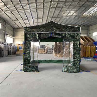 China Quality Assurance 3X3 PVC Coated Oxford Fabric Aluminum Alloy Camouflage Military Tent 3X3 (10 ftX10ft) for sale