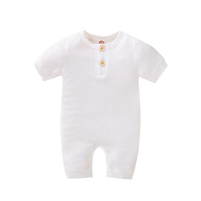 China High Quality Summer Solid Color Newborn Baby Boys Style Polo Rompers From Creathable China Manufacturer For 0-24 Months zu verkaufen