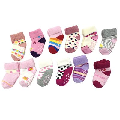 중국 Anti Slip Custom Design Cute Winter Anti Slip Cotton Socks For Newborn Infants Boys Girls Fun Baby Socks 판매용