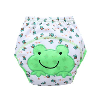 China Embroidered Reusable Waterproof Reusable Toddler Potty Baby Training Pants Leakage Sleepy Guard Cotton Baby Diaper Factory Price for sale