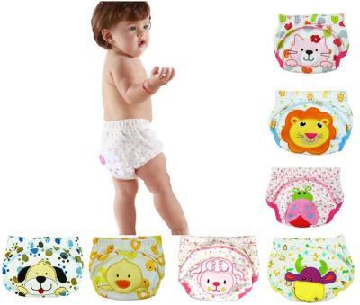 China Hot Sale Embroidery Printed Animal Cartoon Prints Baby Trainer Pants Training Pants Reusable Diapers zu verkaufen