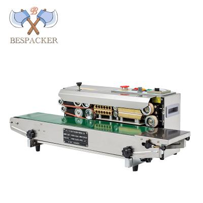 China Food Bespacker FR-770SS Stainless Steel Body Low Price Horizontal Continuous Band Sealers Sealing Machine for sale