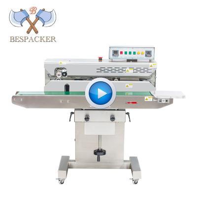 China CLOTHING Bespacker XK-1100H Automatic High Speed ​​Continuous Band Sealer Plastic Bag Heat Sealing Machine for sale