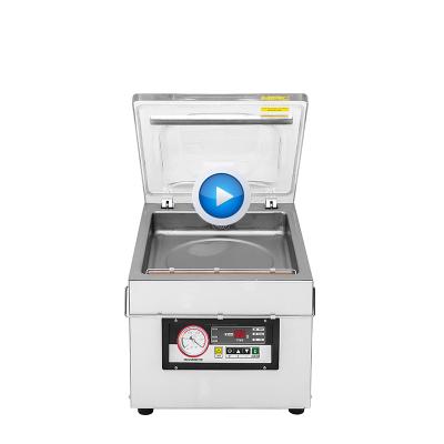 中国 CLOTHING Bespacker DZ-300 table top chamber vacuum sealer chicken food packing machine 販売のため