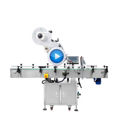 China Bespacker MT-220 Automatic Flat Food Pet Can Punch Glass Bottle Plastic Sticker Labeling Machine for sale