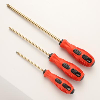 China JunFang Plastic Brand Non Sparking Safety Tools Rubber Handle Insulated Slotted Screwdriver for sale