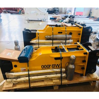 China Construction Machinery Wholesaler Q345B Yellow Rock Breaker 30ton Hydraulic Breaker for sale