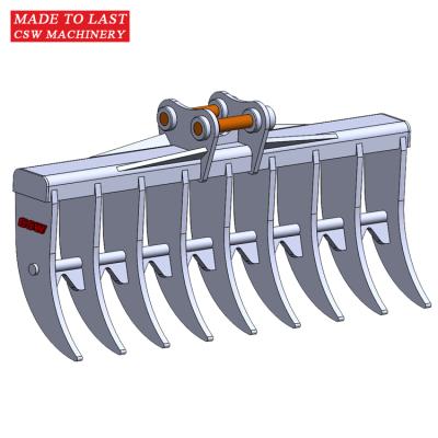 China Farms Backhoe Stick Rake for CAT420 Root Rake for JCB 3CX à venda