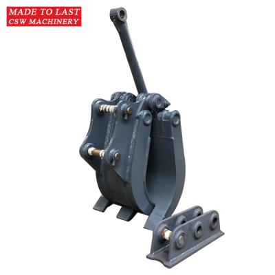 China Excavator Stone Grab For CAT308 Excavator Mechanical Grapple Made By CSW Machinery for sale