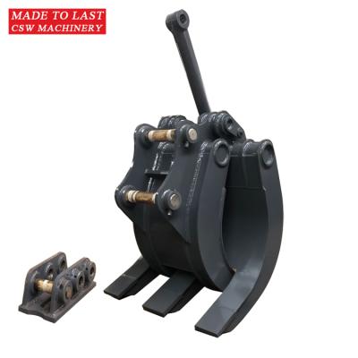 China Excavator Logging Grapple Stone Grapple Mechanical Grapple For Jcb 210 Excavator for sale